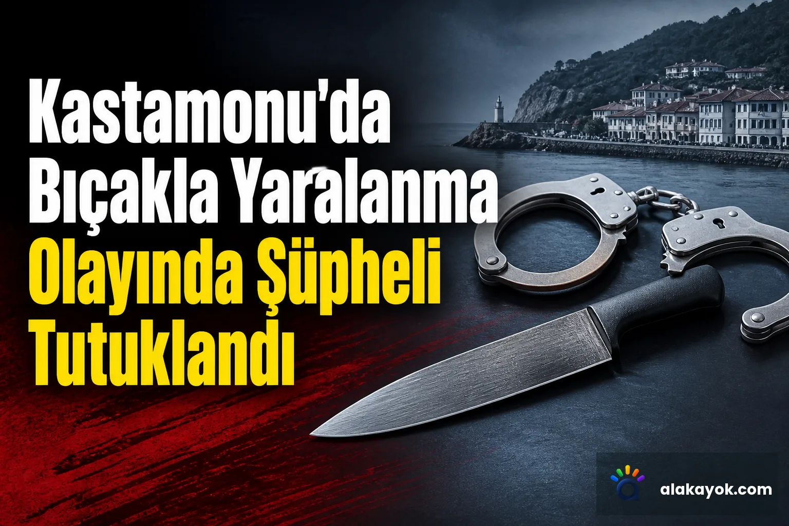 Kastamonu'da Bıçakla Yaralanma Olayında Şüpheli Tutuklandı