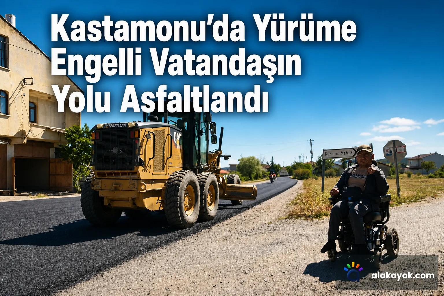Kastamonu'da Yürüme Engelli Vatandaşın Yolu Asfaltlandı