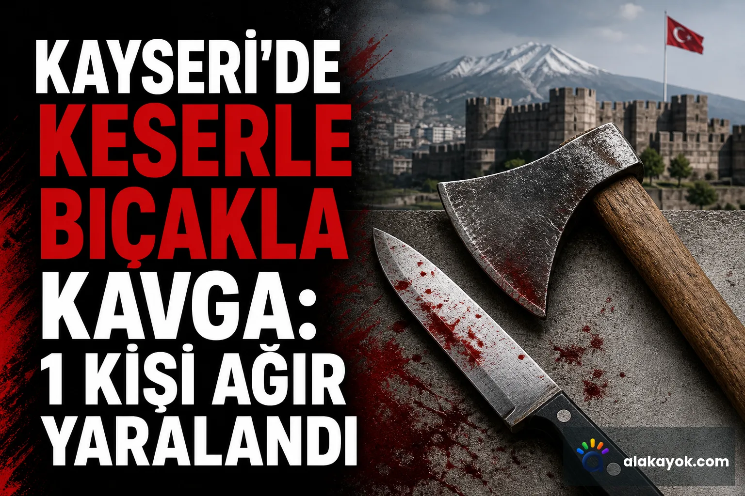 Kayseri'de Keserle Bıçakla Kavga: 1 Kişi Ağır Yaralandı