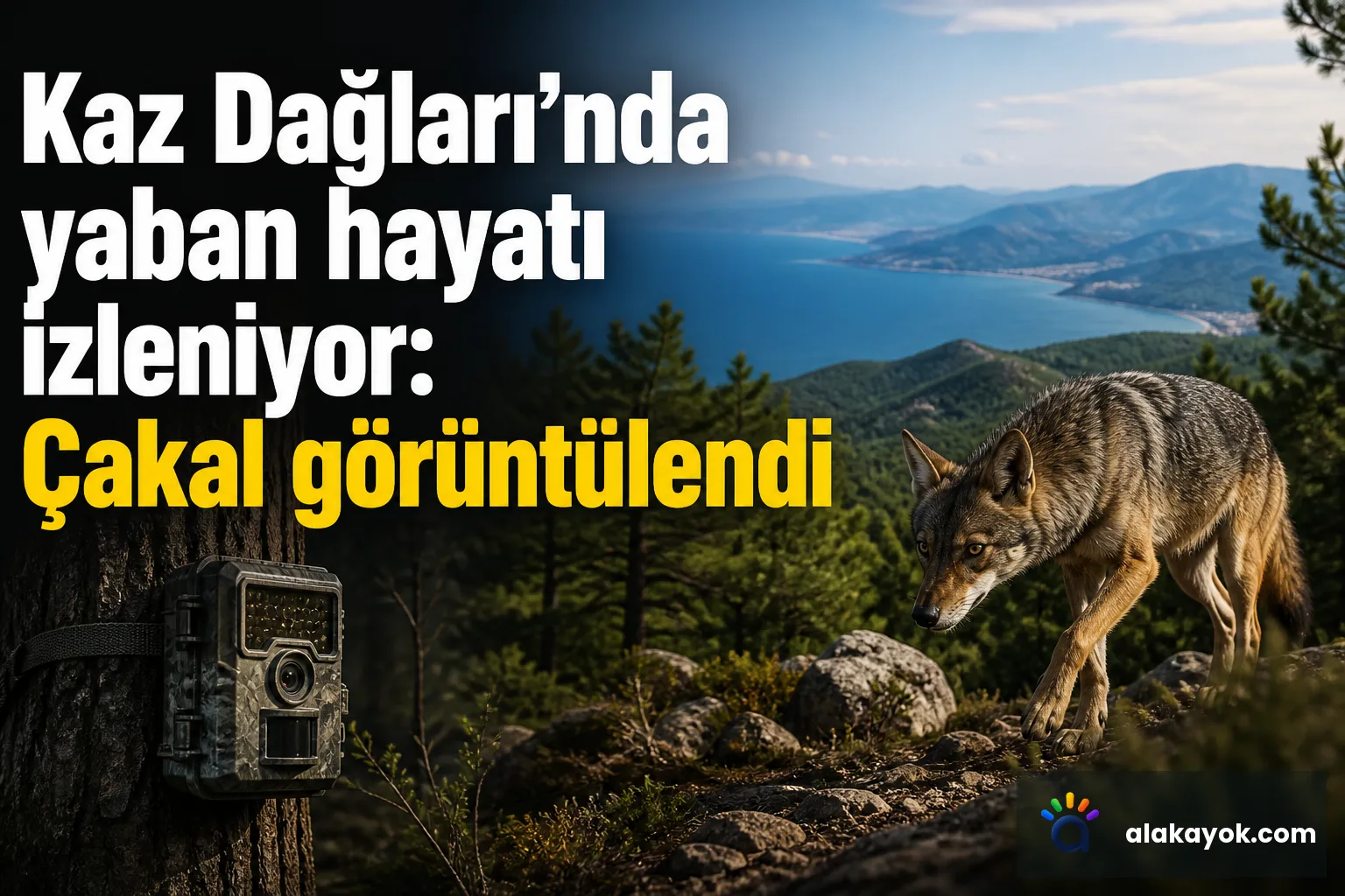 Kaz Dağları'nda yaban hayatı izleniyor: Çakal görüntülendi