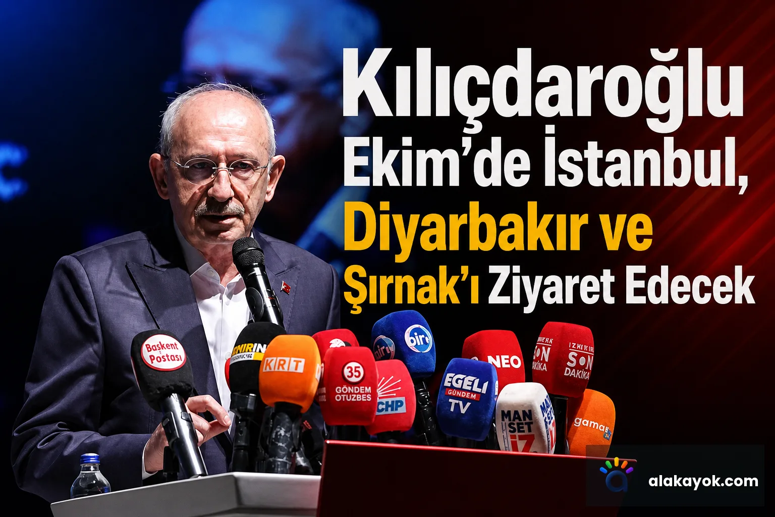 Kılıçdaroğlu Ekim'de İstanbul, Diyarbakır ve Şırnak'ı Ziyaret Edecek
