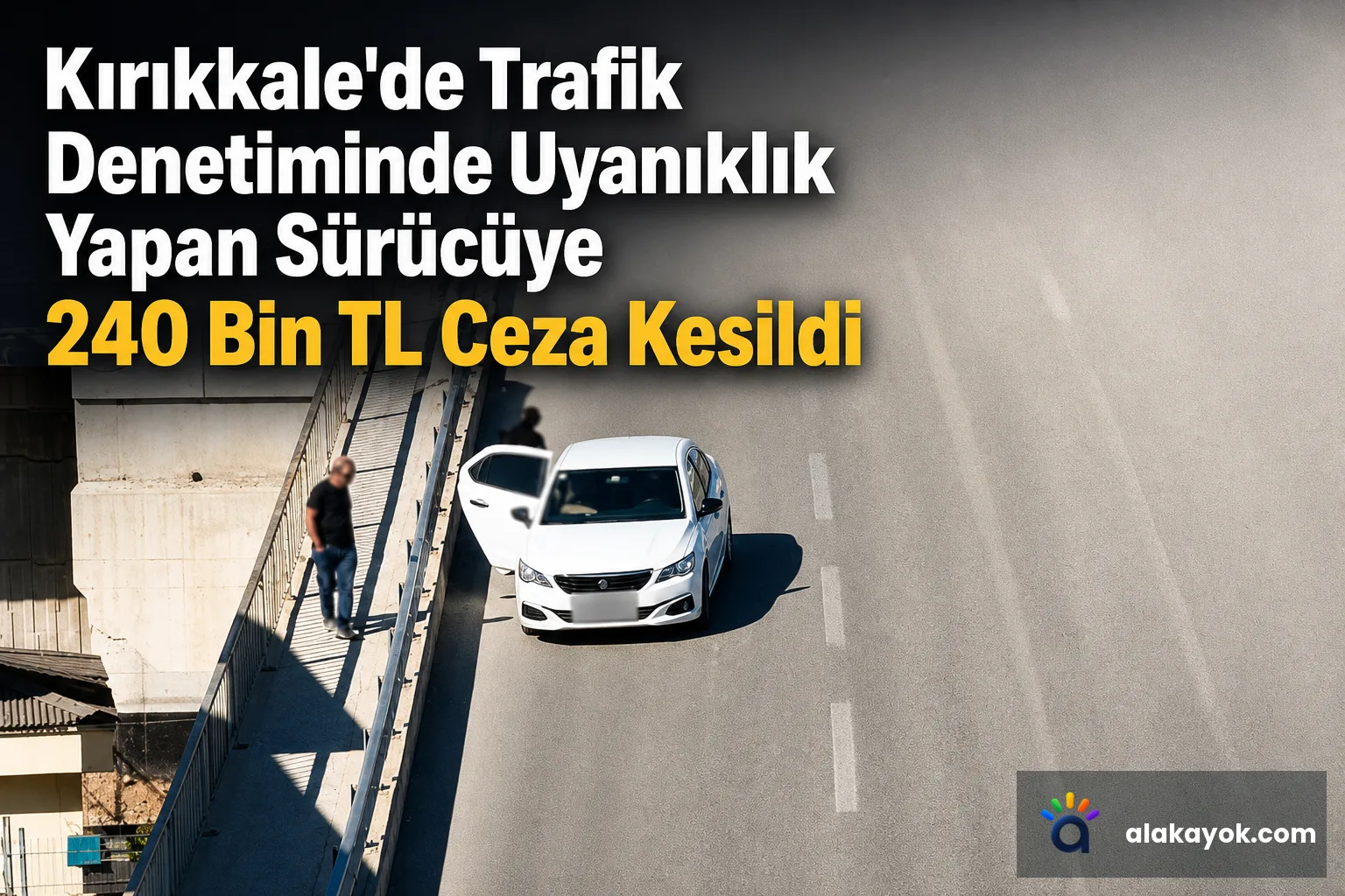 Kırıkkale'de Trafik Denetiminde Uyanıklık Yapan Sürücüye 240 Bin TL Ceza Kesildi