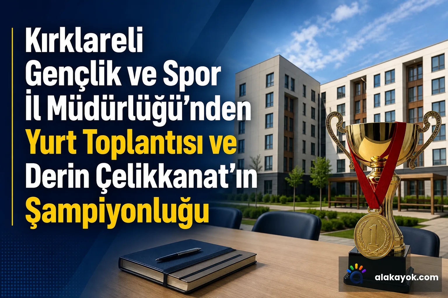 Kırklareli Gençlik ve Spor İl Müdürlüğü'nden Yurt Toplantısı ve Derin Çelikkanat'ın Şampiyonluğu