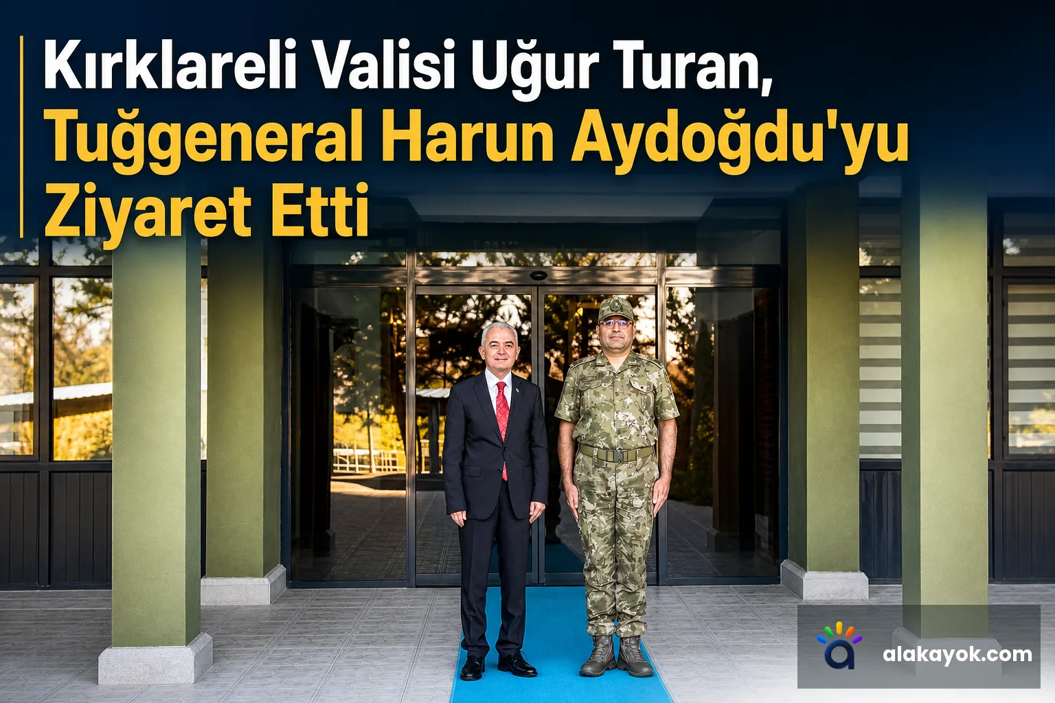 Kırklareli Valisi Uğur Turan, Tuğgeneral Harun Aydoğdu'yu Ziyaret Etti