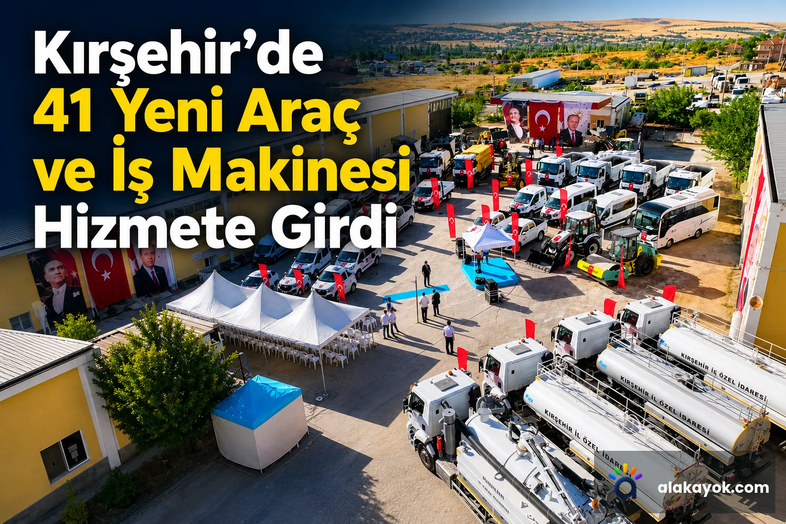 Kırşehir'de 41 Yeni Araç ve İş Makinesi Hizmete Girdi