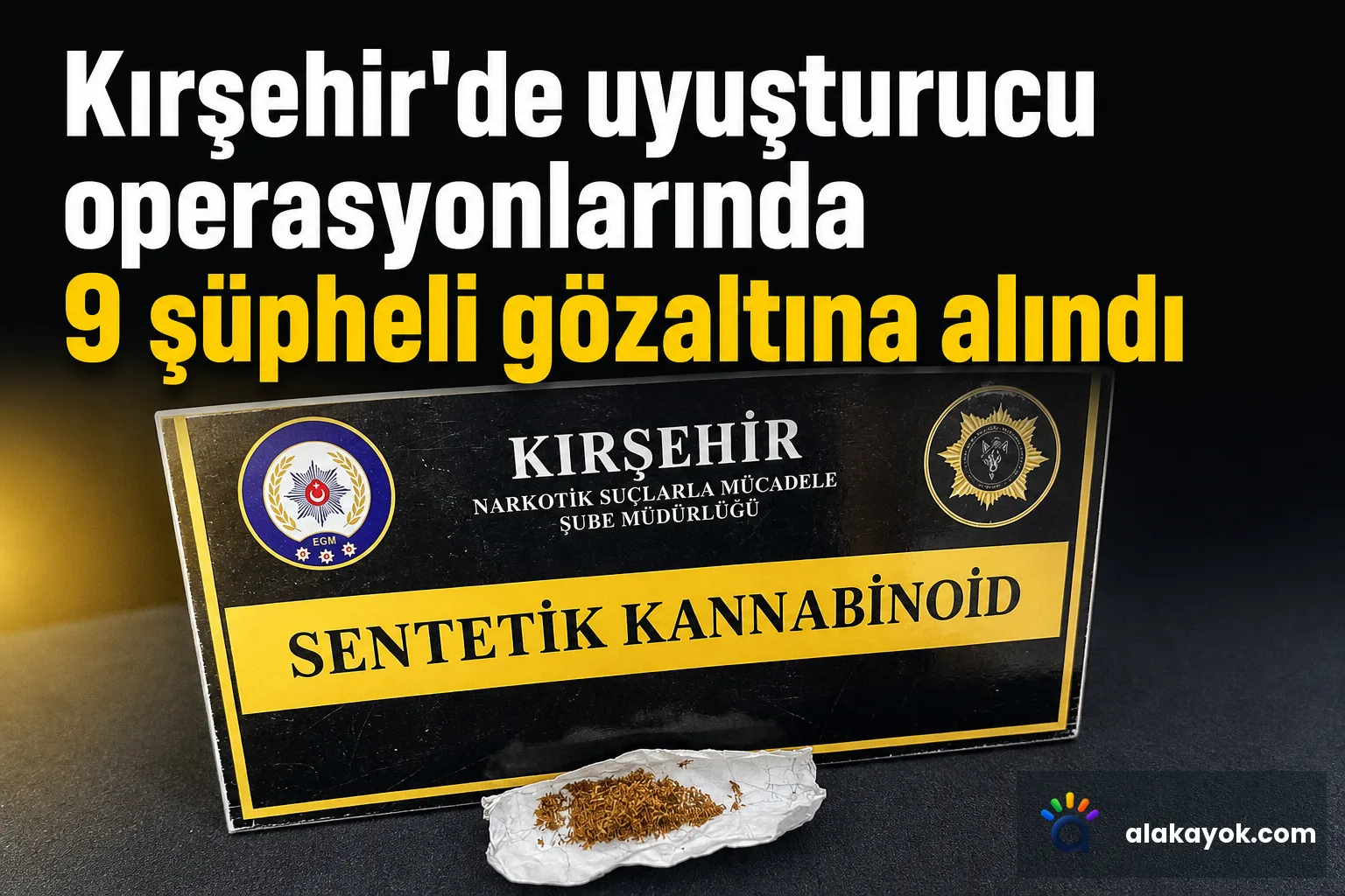 Kırşehir'de uyuşturucu operasyonlarında 9 şüpheli gözaltına alındı