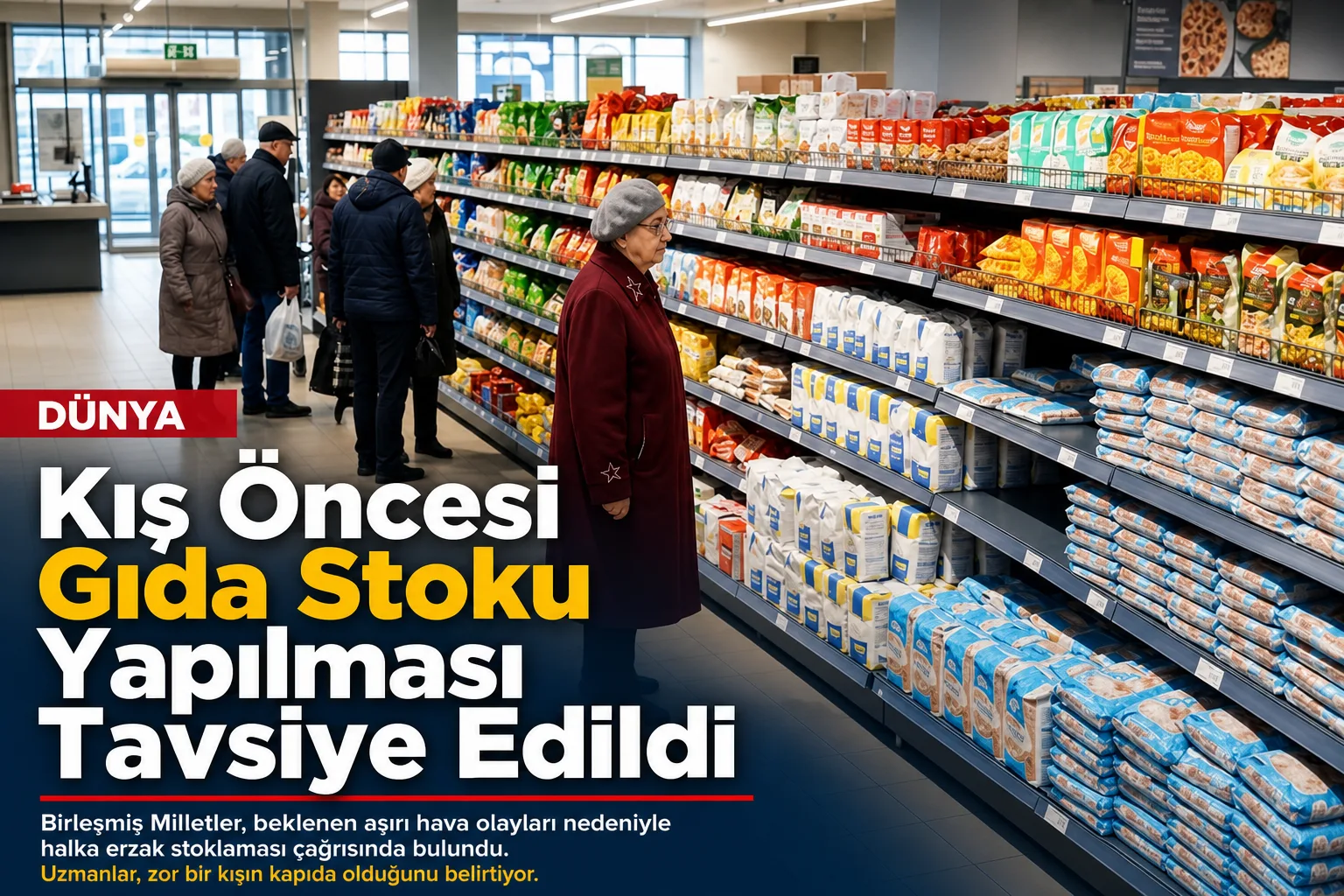 Kış Öncesi Gıda Stoku Yapılması Tavsiye Edildi