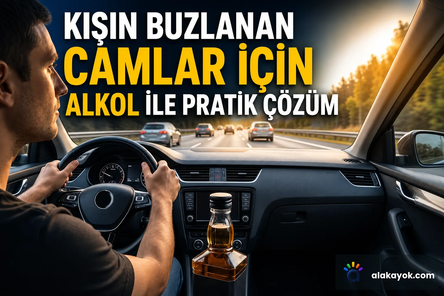 Kışın Buzlanan Camlar İçin Alkol İle Pratik Çözüm