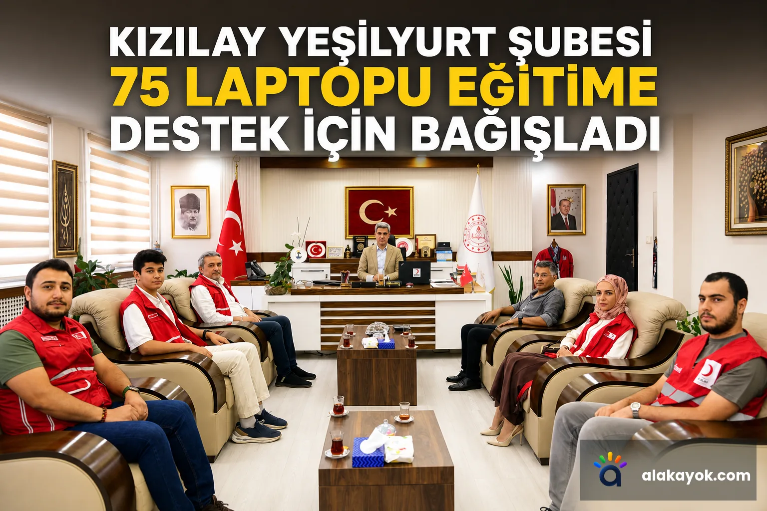 Kızılay Yeşilyurt Şubesi 75 Laptopu Eğitime Destek İçin Bağışladı