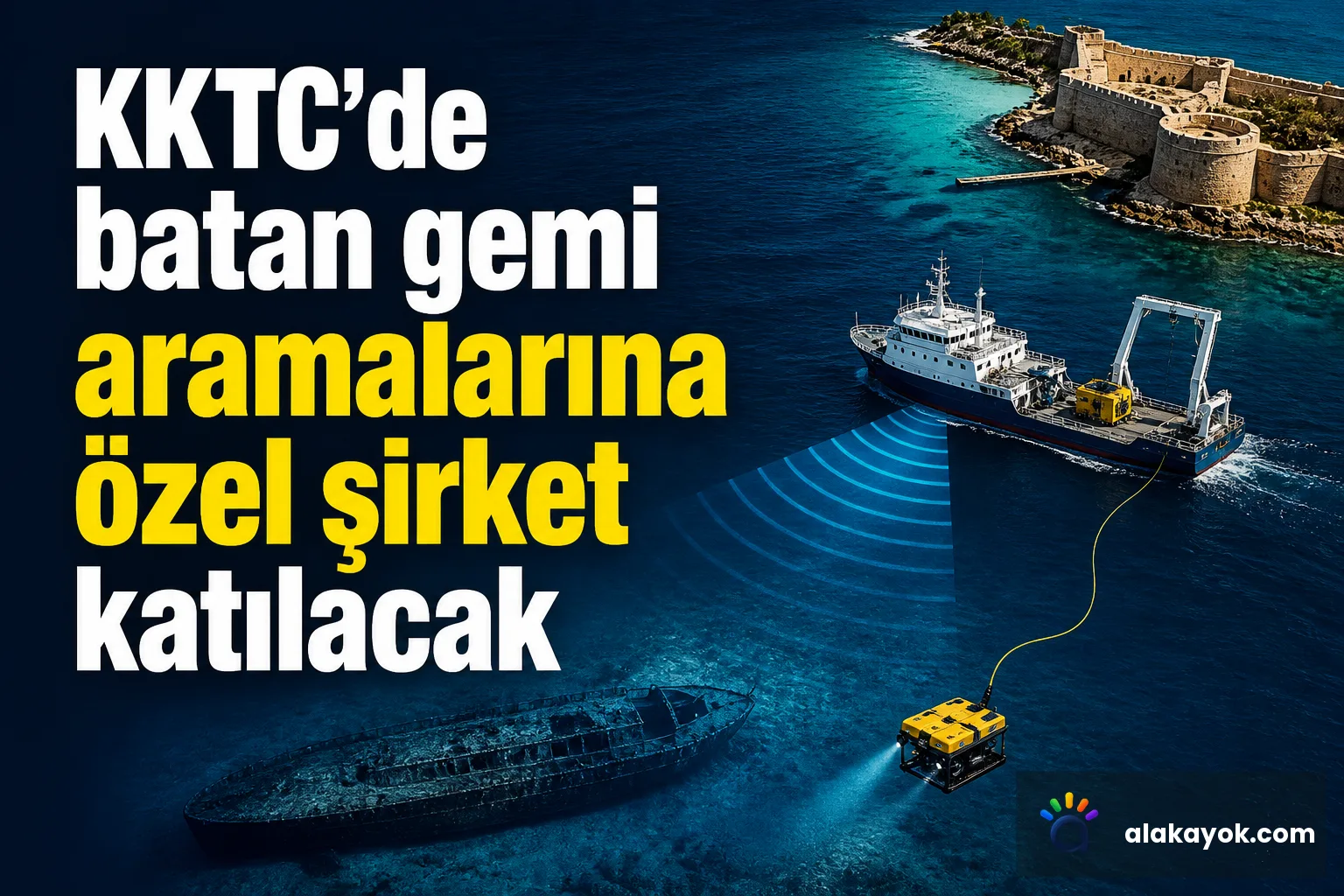 KKTC'de batan gemi aramalarına özel şirket katılacak