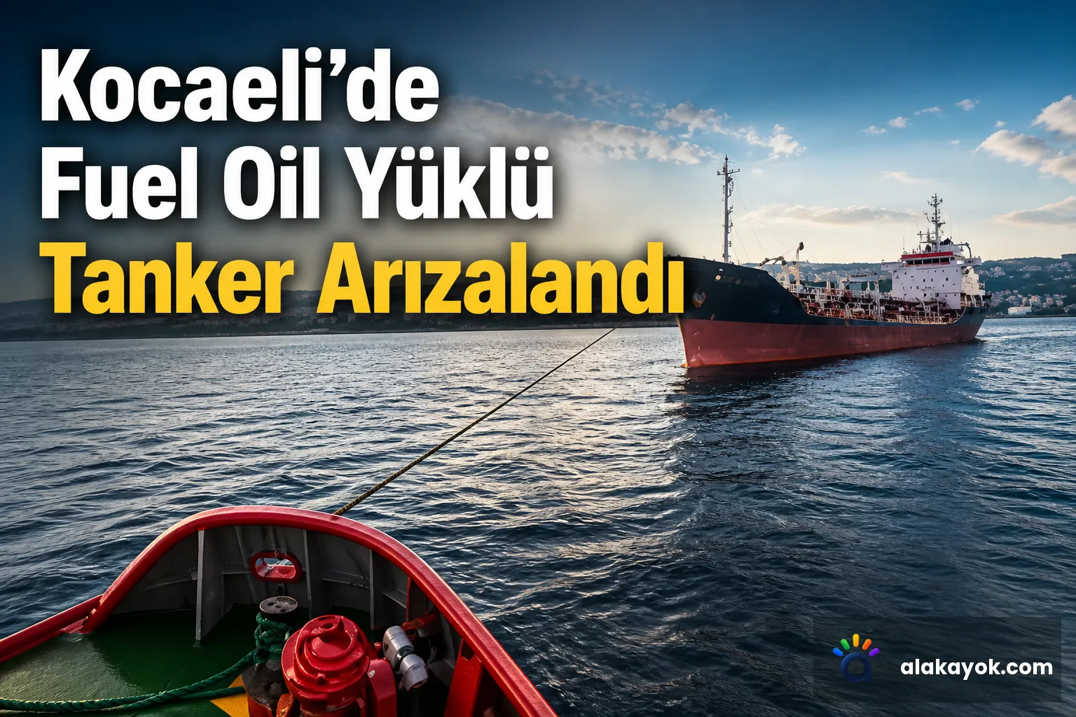 Kocaeli'de Fuel Oil Yüklü Tanker Arızalandı