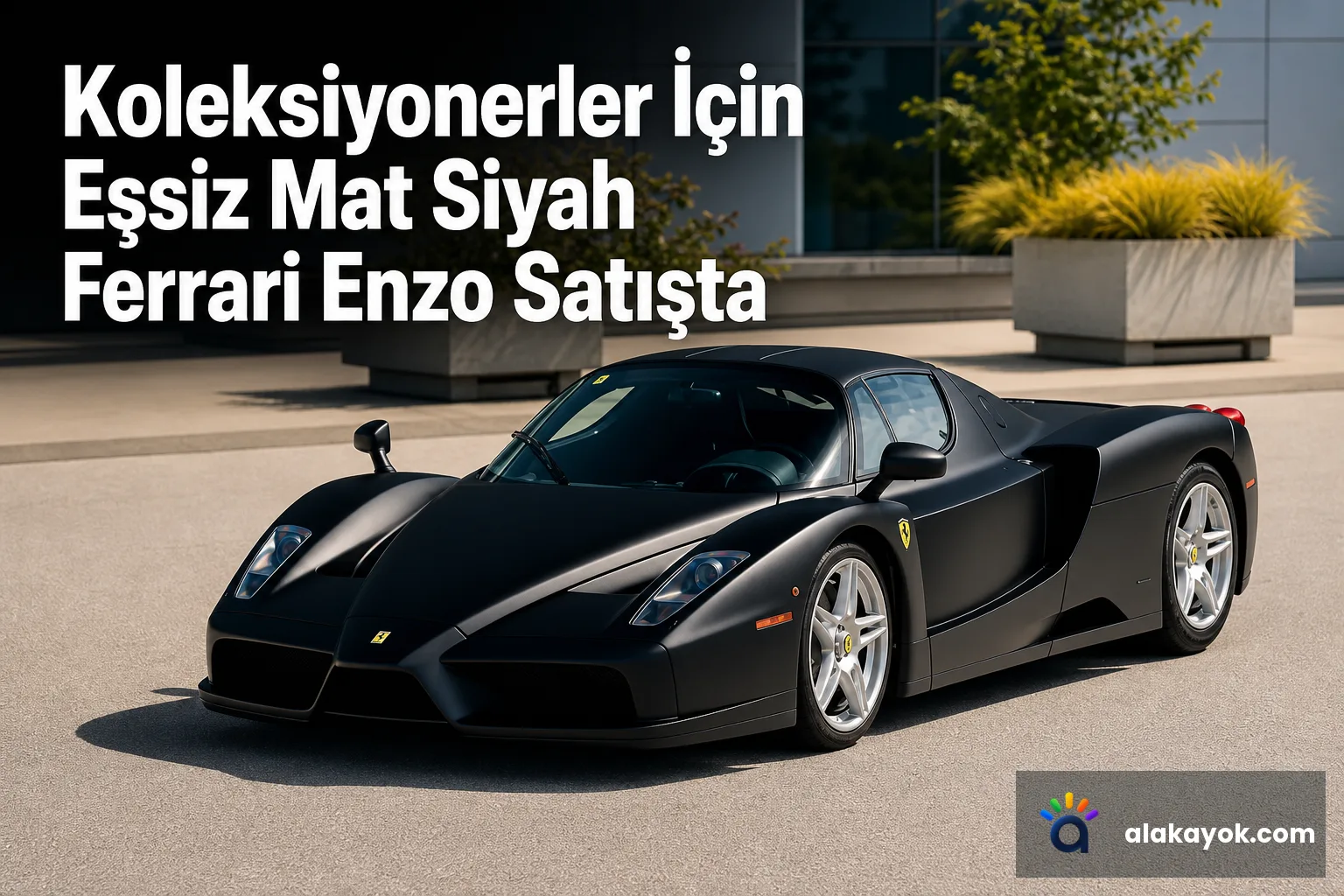 Koleksiyonerler İçin Eşsiz Mat Siyah Ferrari Enzo Satışta