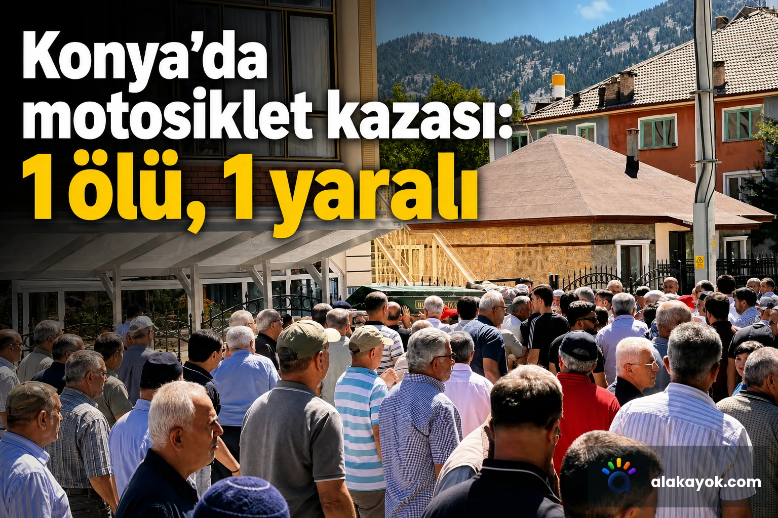 Konya'da motosiklet kazası: 1 ölü, 1 yaralı