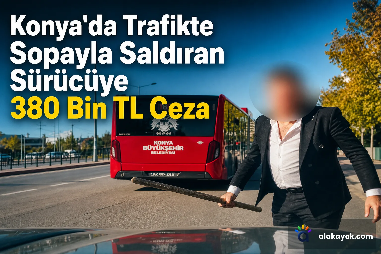 Konya'da Trafikte Sopayla Saldıran Sürücüye 380 Bin TL Ceza