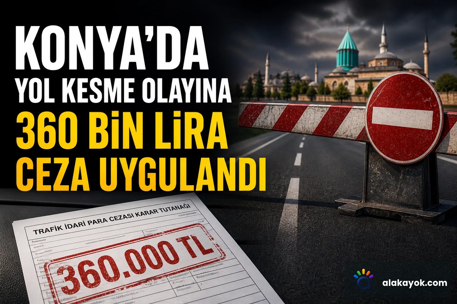 Konya'da Yol Kesme Olayına 360 Bin Lira Ceza Uygulandı