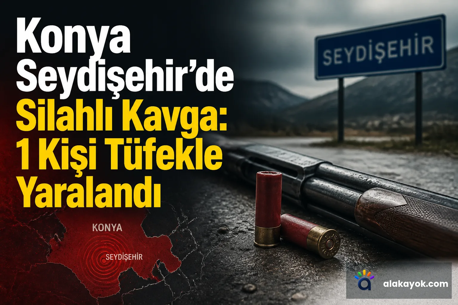 Konya Seydişehir'de Silahlı Kavga: 1 Kişi Tüfekle Yaralandı