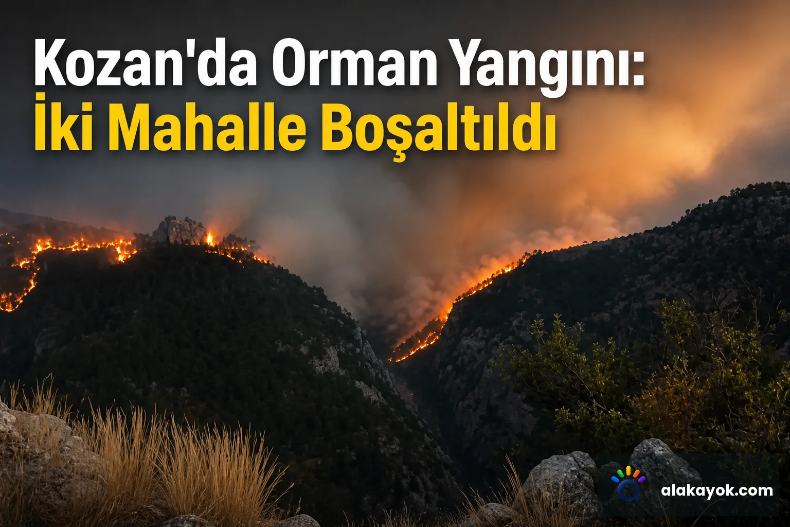 Kozan'da Orman Yangını: İki Mahalle Boşaltıldı