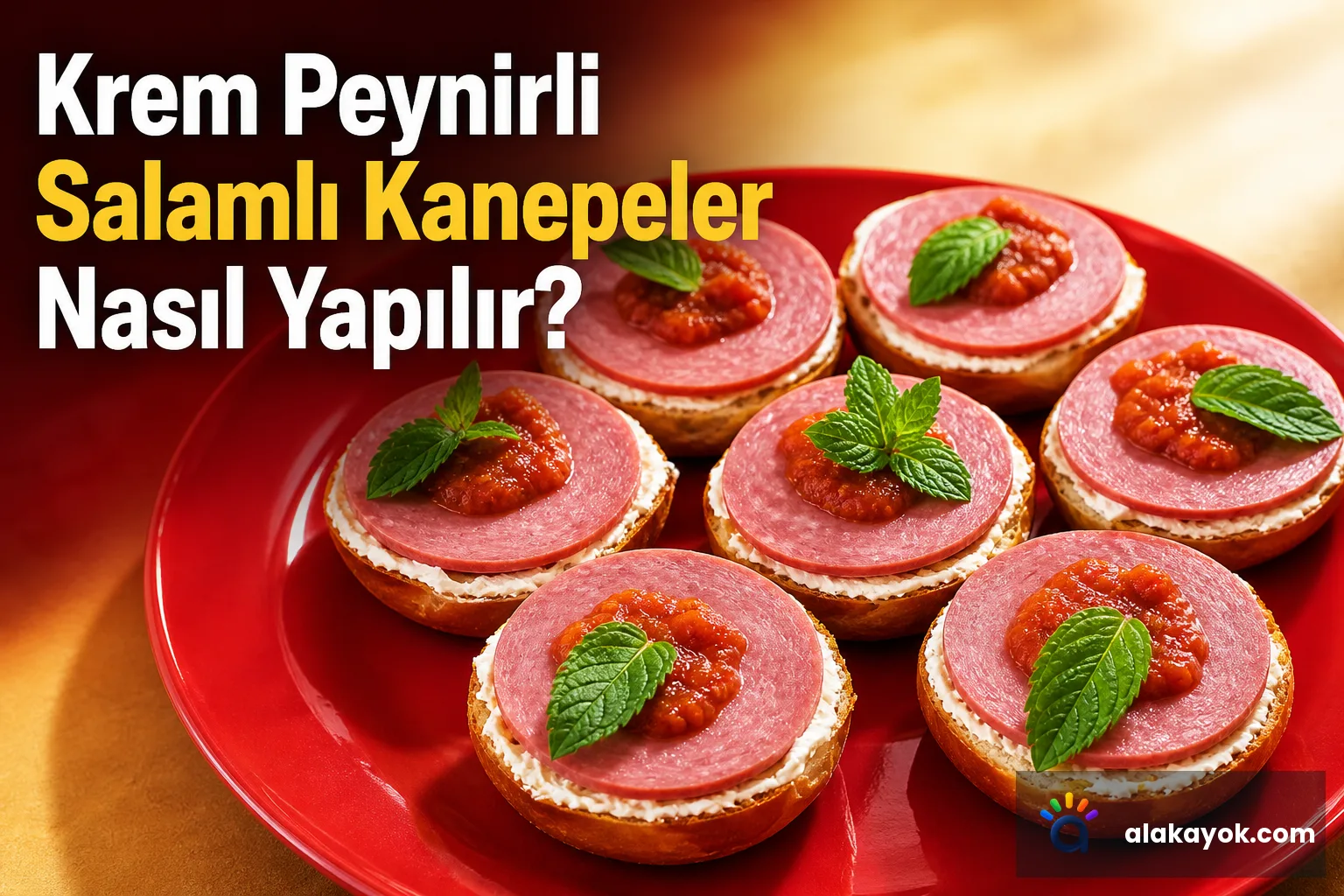 Krem Peynirli Salamlı Kanepeler Nasıl Yapılır?