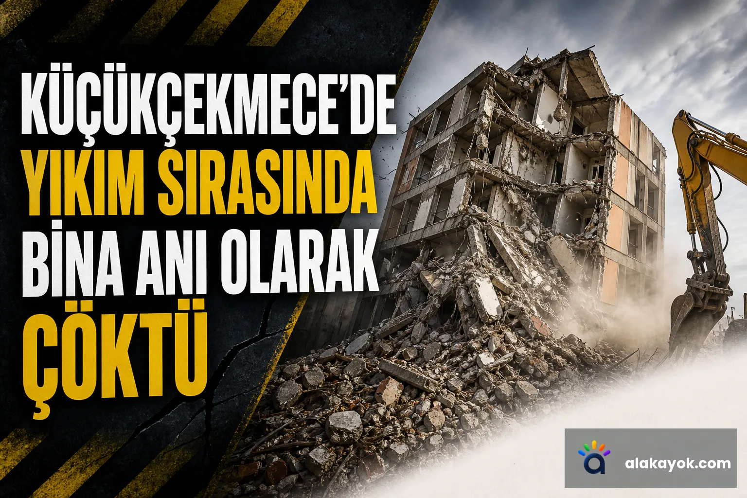 Küçükçekmece'de Yıkım Sırasında Bina Ani Olarak Çöktü