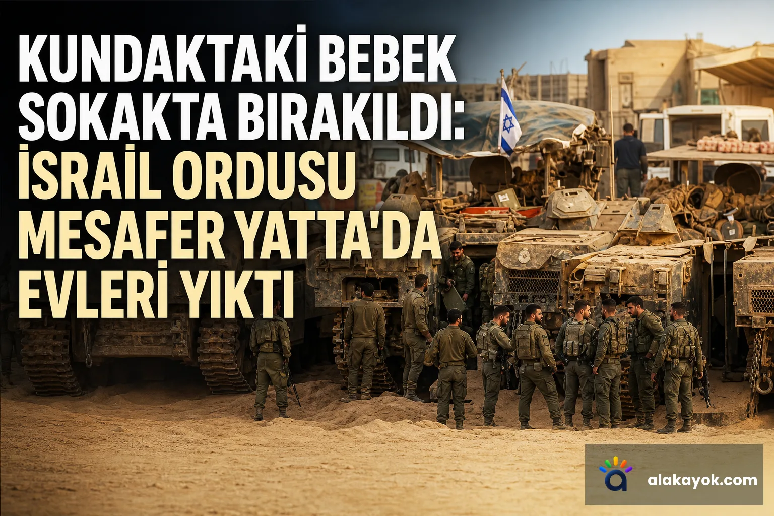 Kundaktaki Bebek Sokakta Bırakıldı: İsrail Ordusu Mesafer Yatta'da Evleri Yıktı