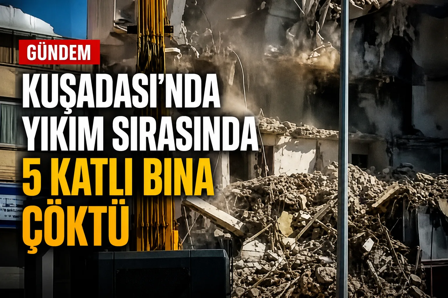 Kuşadası'nda Yıkım Sırasında 5 Katlı Bina Çöktü