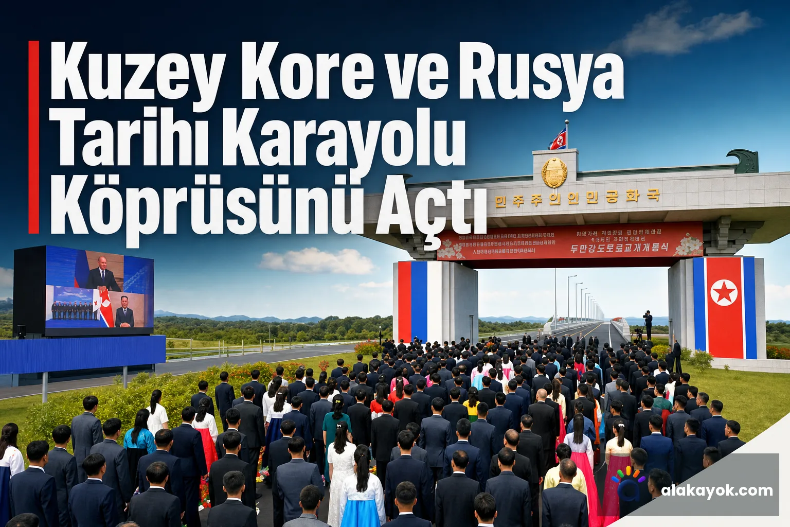 Kuzey Kore ve Rusya Tarihi Karayolu Köprüsünü Açtı