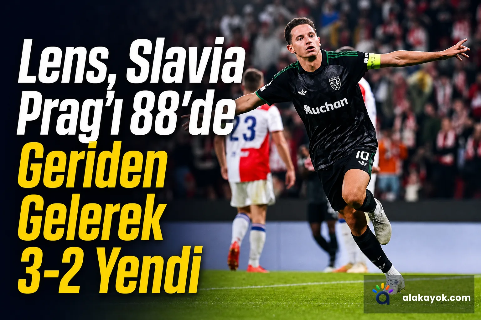 Lens, Slavia Prag'ı 88'de Geriden Gelerek 3-2 Yendi