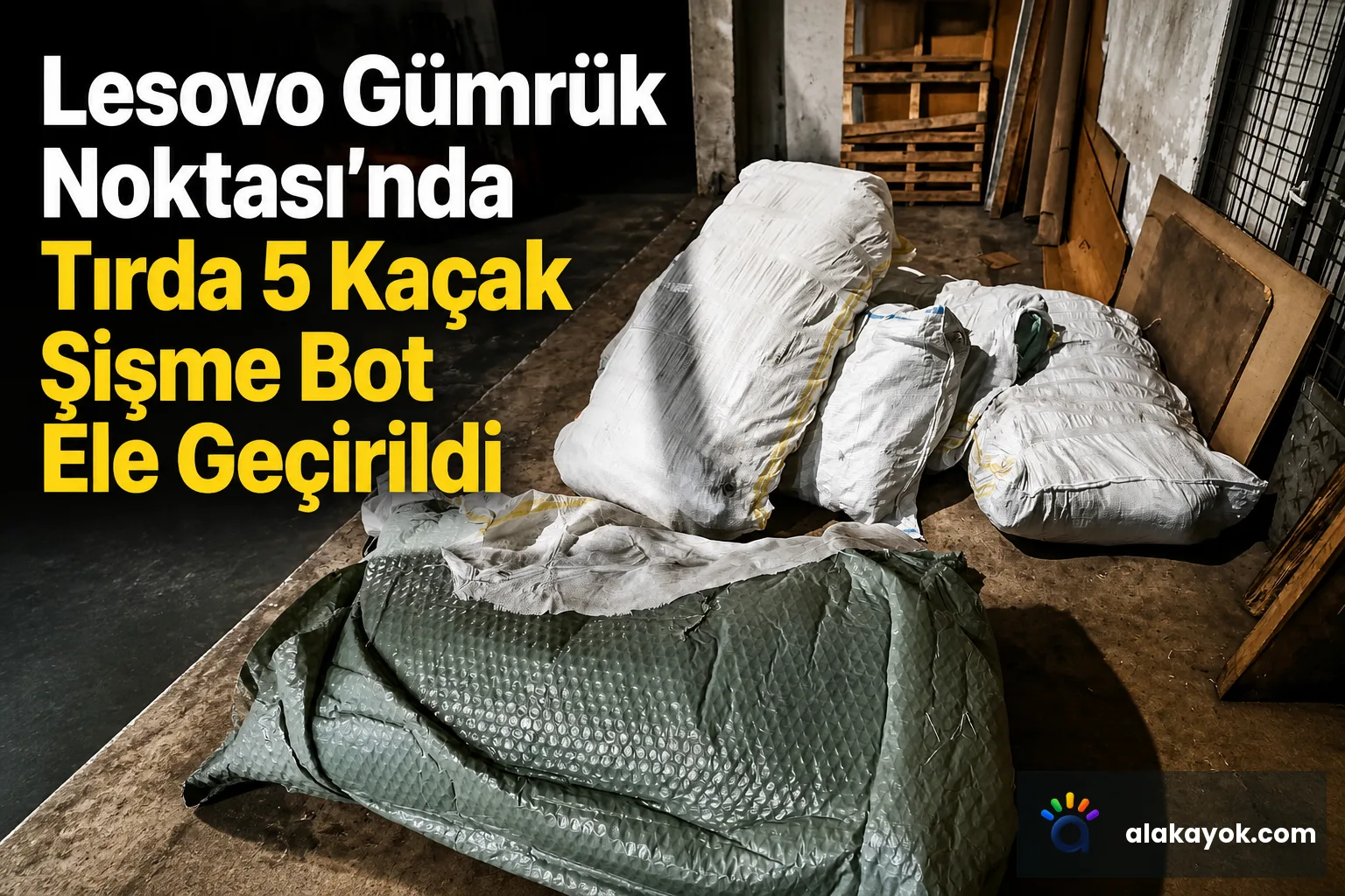 Lesovo Gümrük Noktası'nda Tırda 5 Kaçak Şişme Bot Ele Geçirildi