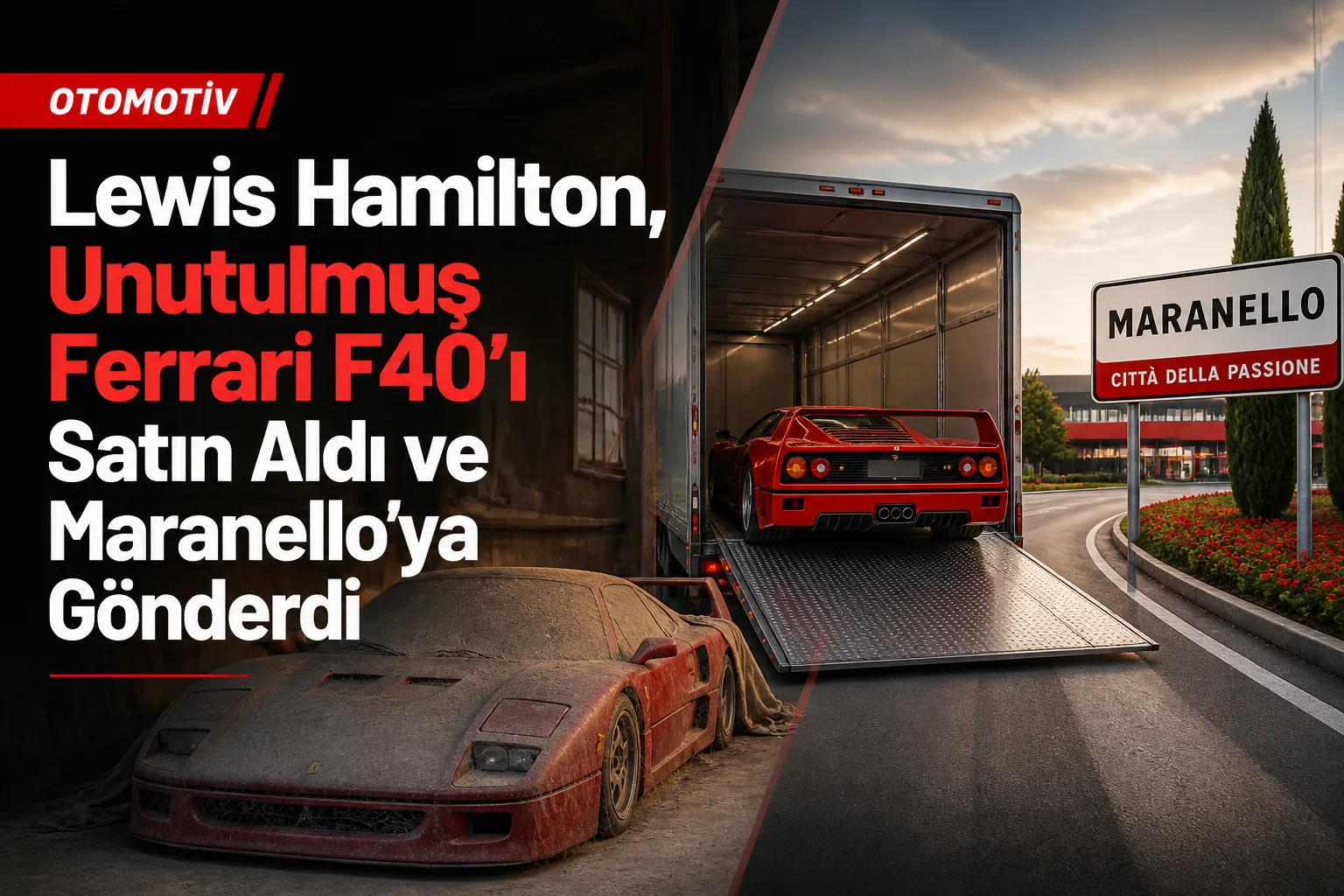 Lewis Hamilton, Unutulmuş Ferrari F40'ı Satın Aldı ve Maranello'ya Gönderdi