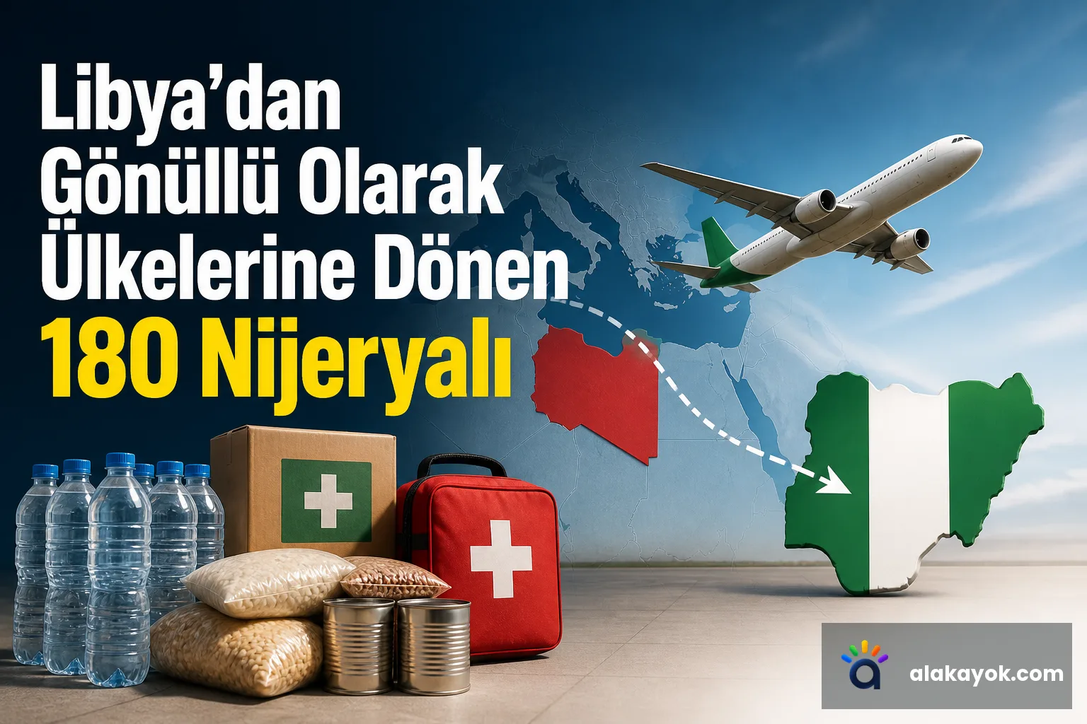 Libya'dan Gönüllü Olarak Ülkelerine Dönen 180 Nijeryalı
