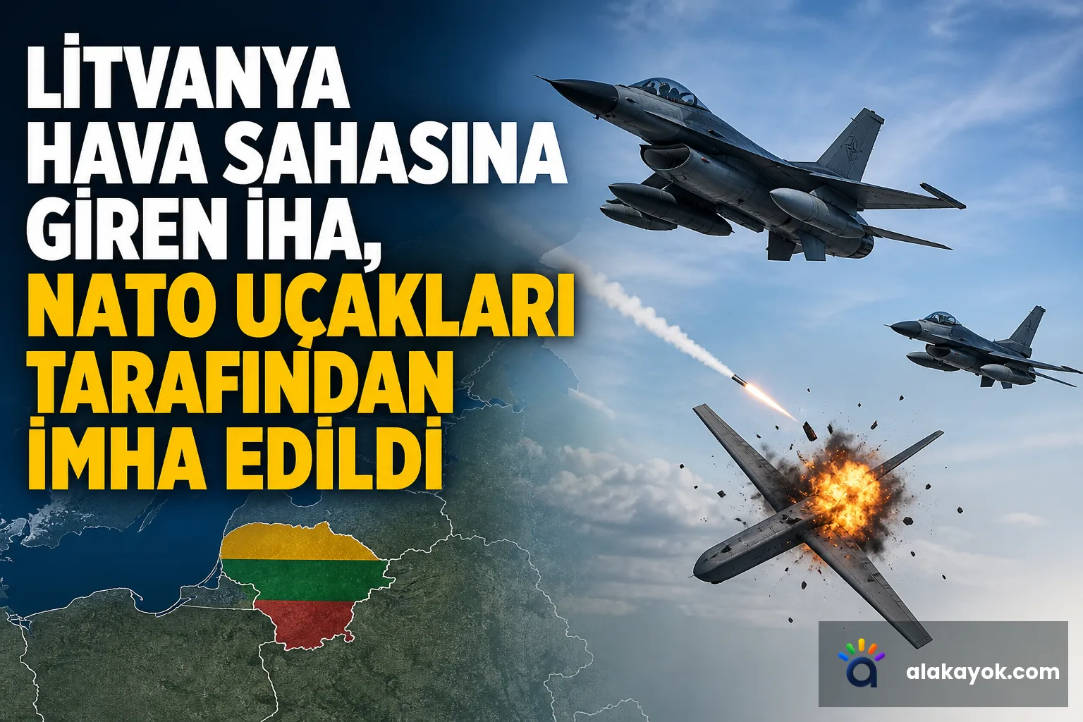 Litvanya Hava Sahasına Giren İHA, NATO Uçakları Tarafından İmha Edildi