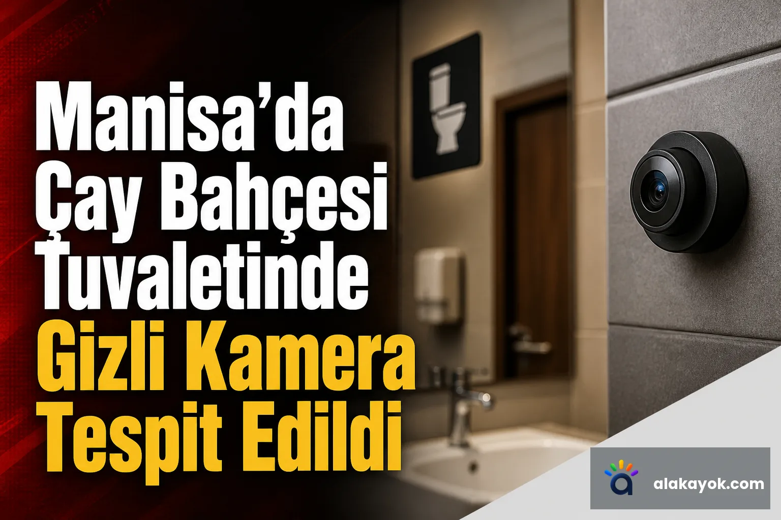 Manisa'da Çay Bahçesi Tuvaletinde Gizli Kamera Tespit Edildi