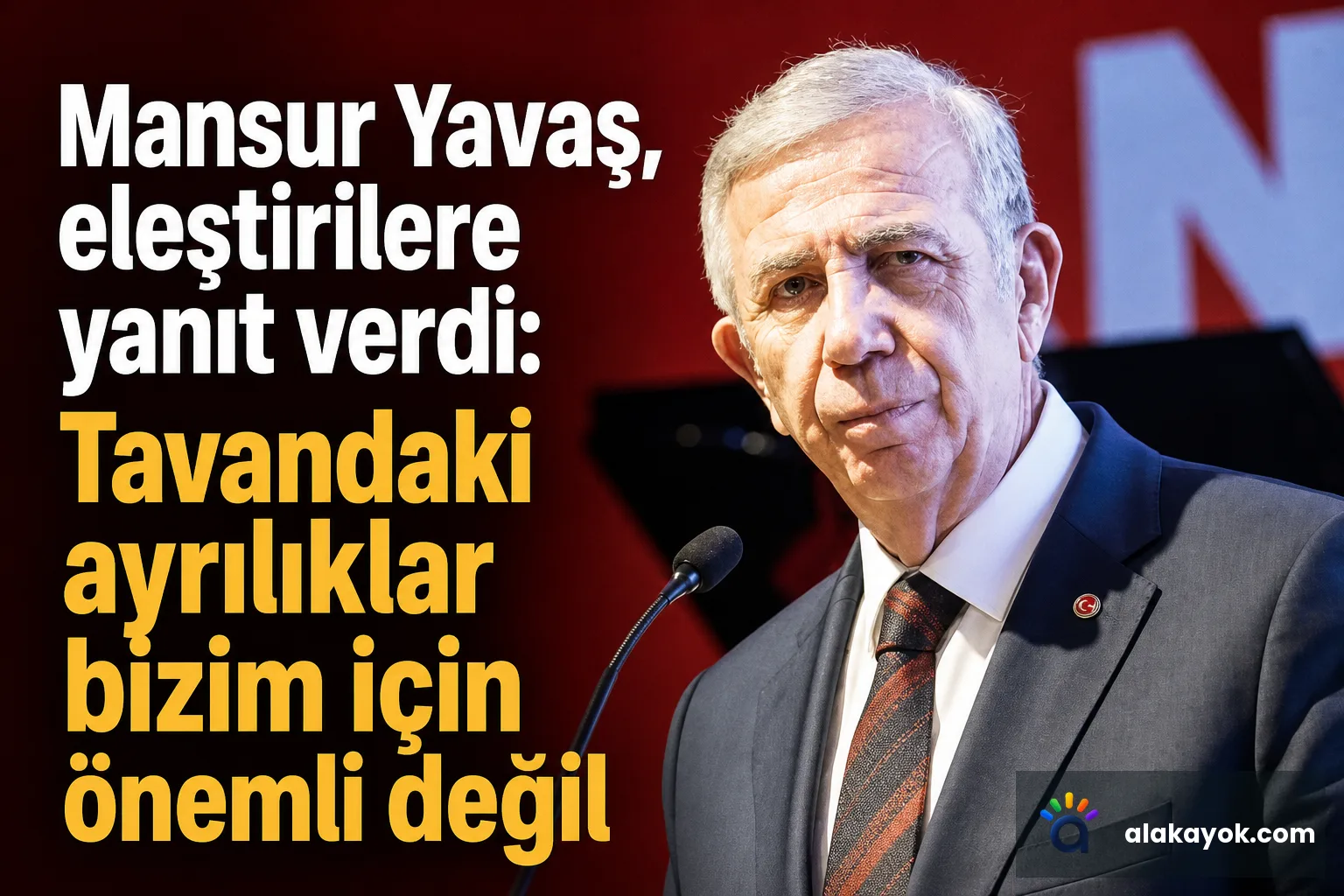 Mansur Yavaş, eleştirilere yanıt verdi: Tavandaki ayrılıklar bizim için önemli değil