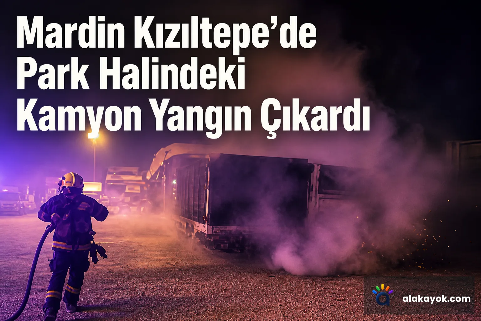 Mardin Kızıltepe'de Park Halindeki Kamyon Yangın Çıkardı