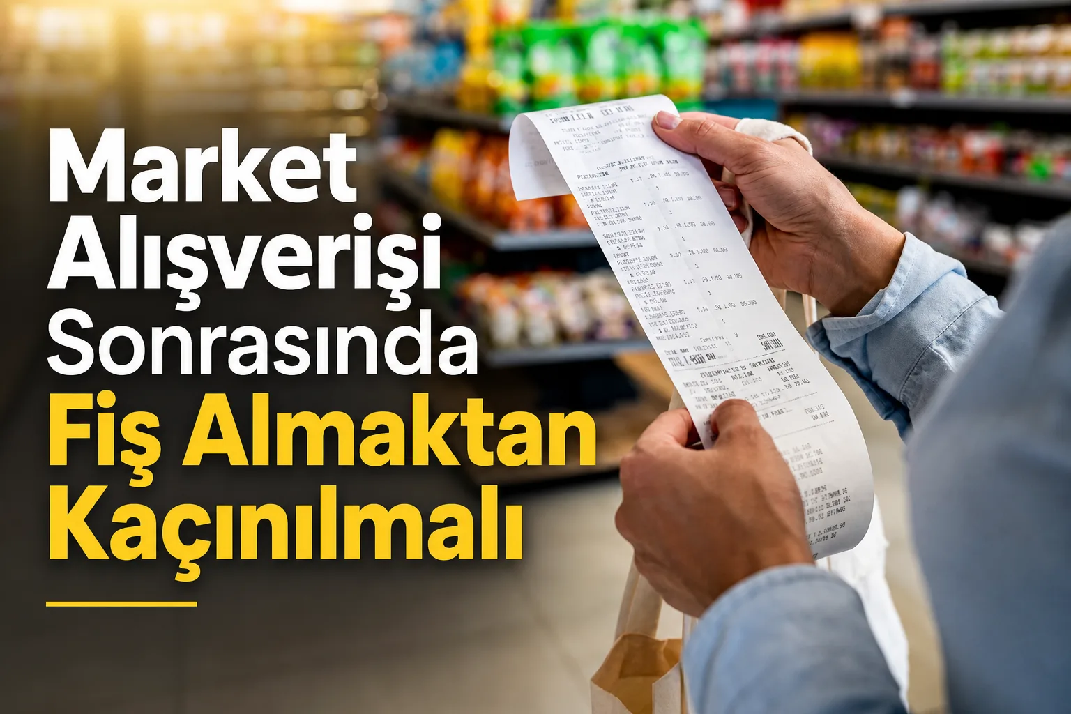 Market Alışverişi Sonrasında Fiş Almaktan Kaçınılmalı