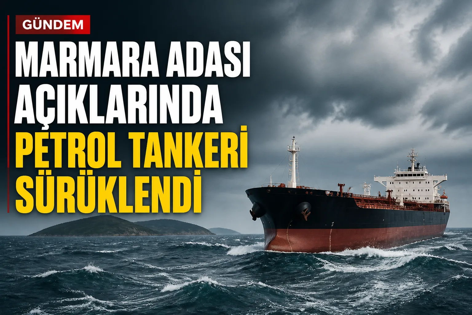 Marmara Adası Açıklarında Petrol Tankeri Sürüklendi