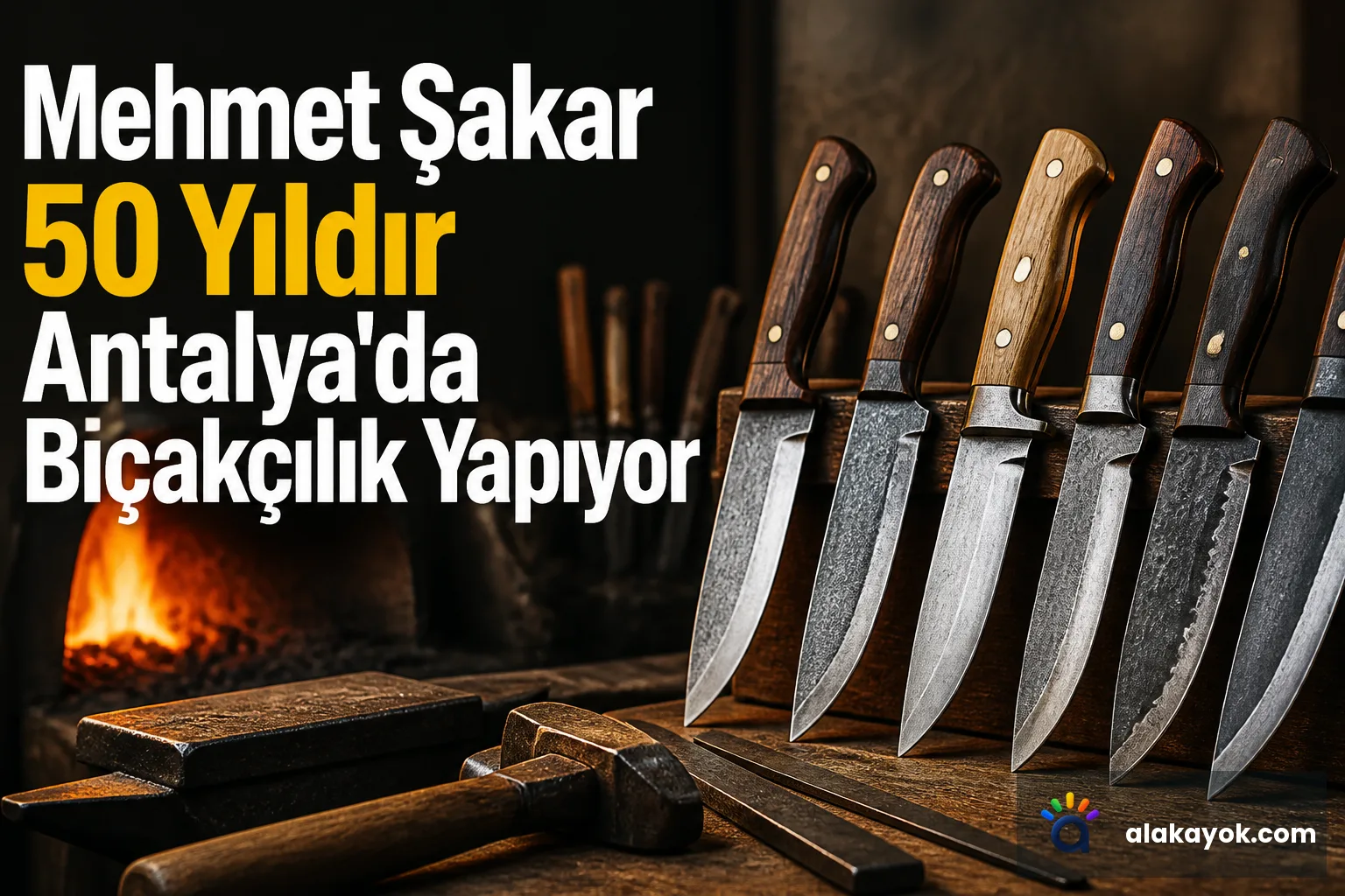 Mehmet Şakar 50 Yıldır Antalya'da Bıçakçılık Yapıyor