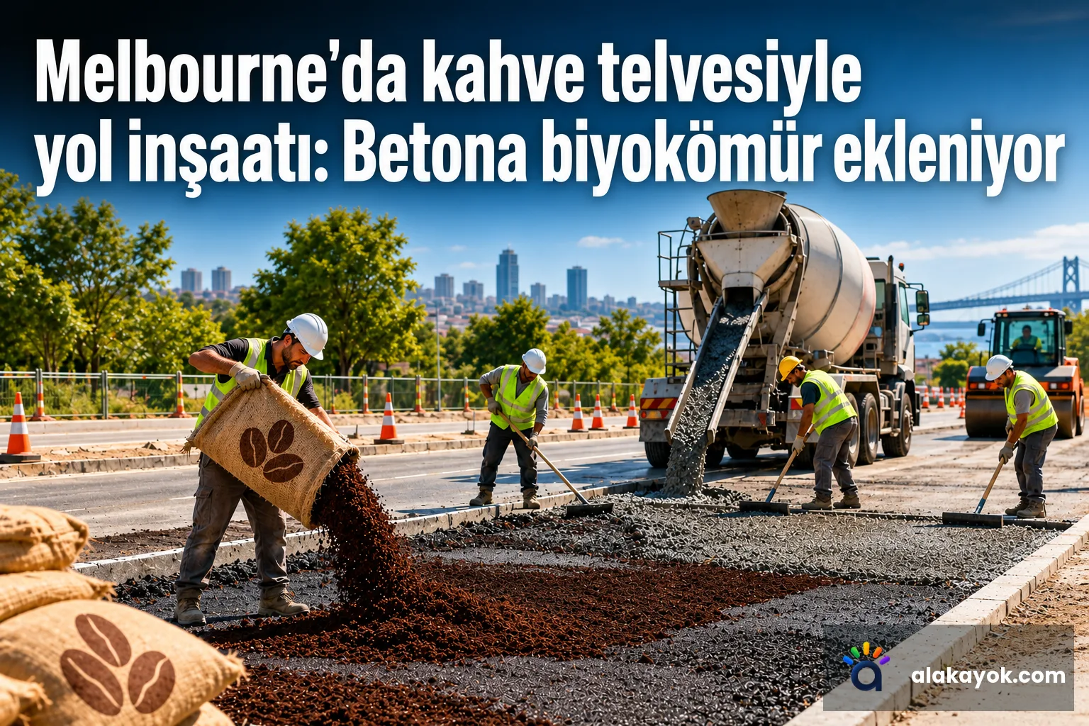Melbourne'da kahve telvesiyle yol inşaatı: Betona biyokömür ekleniyor