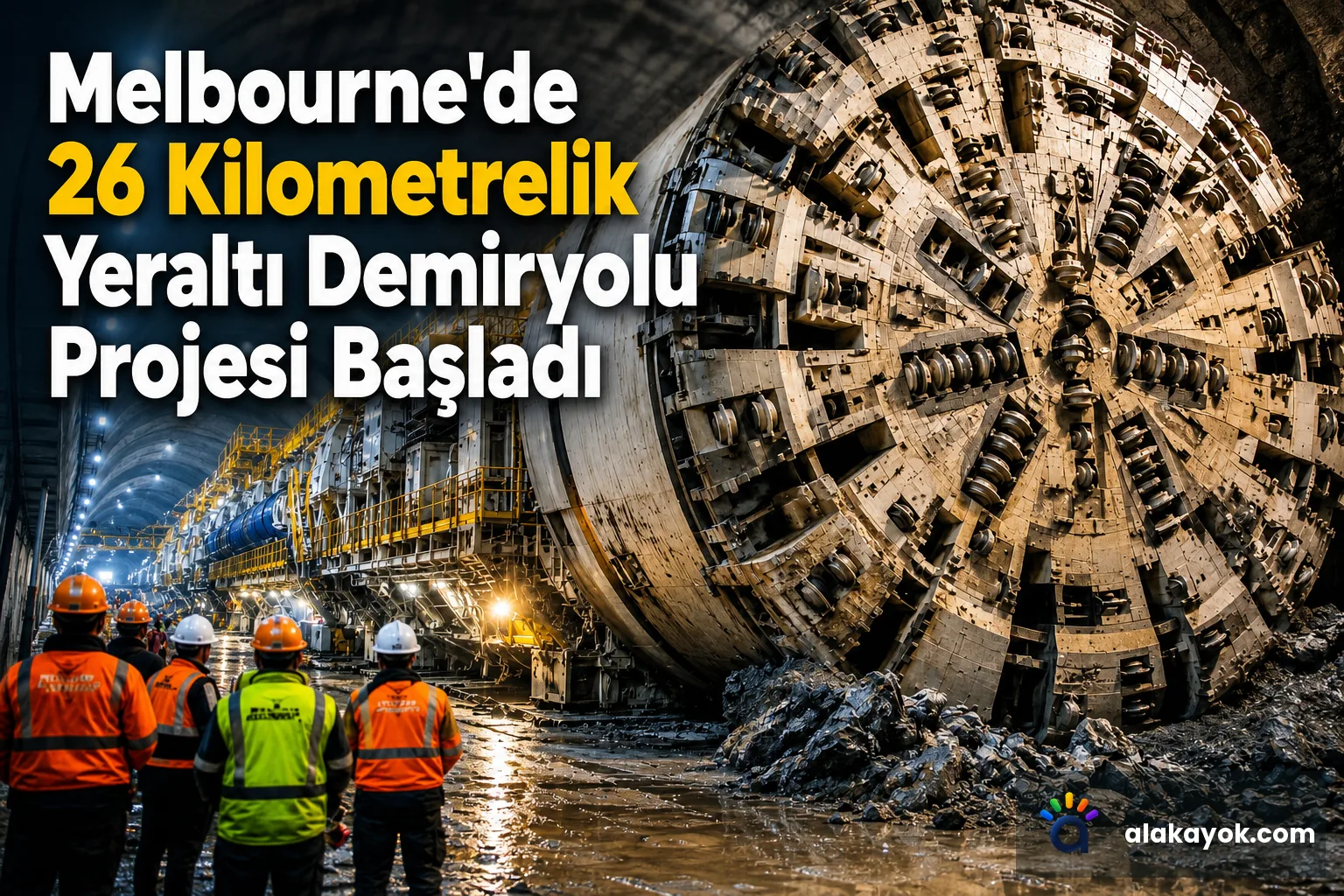 Melbourne'de 26 Kilometrelik Yeraltı Demiryolu Projesi Başladı