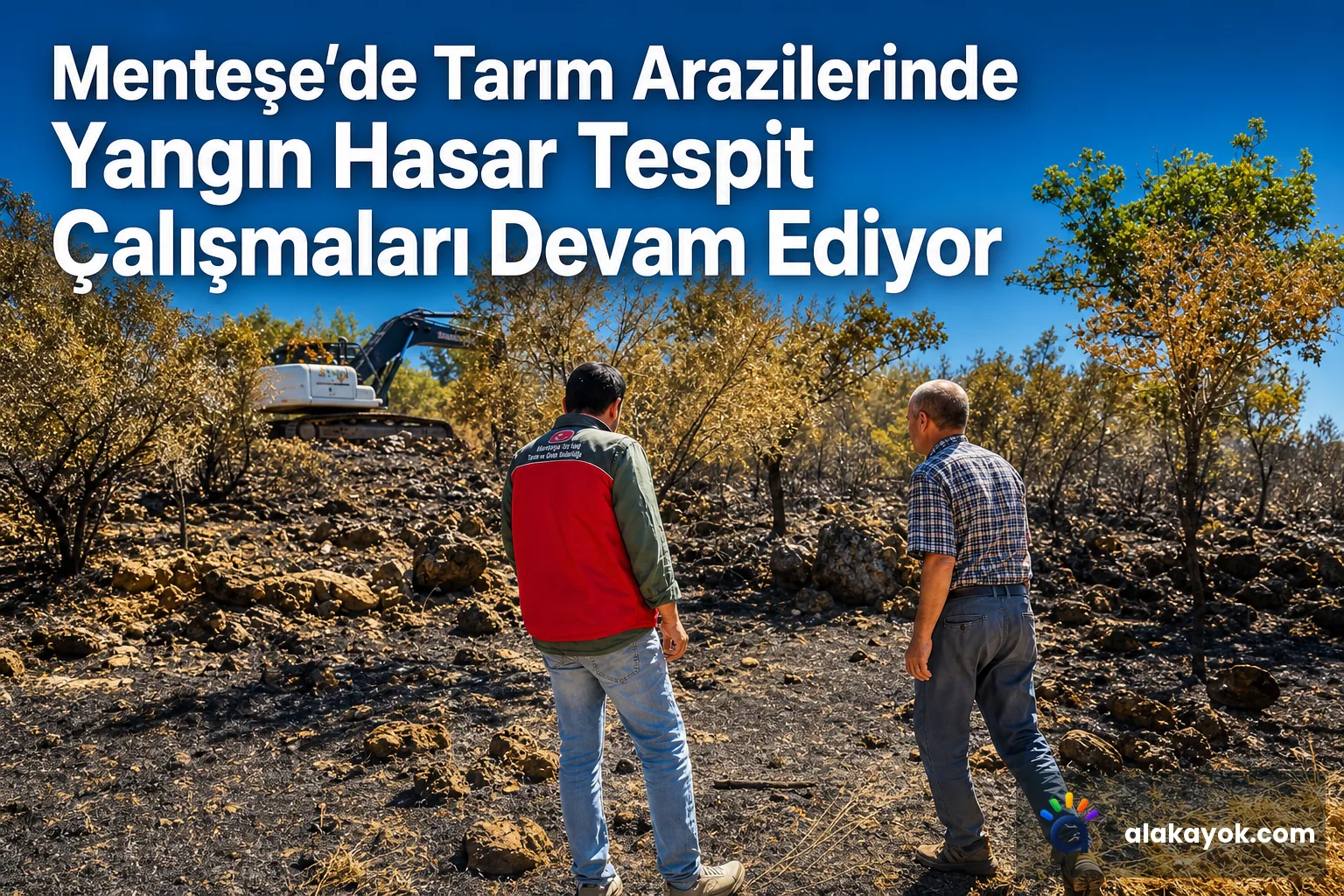 Menteşe'de Tarım Arazilerinde Yangın Hasar Tespit Çalışmaları Devam Ediyor