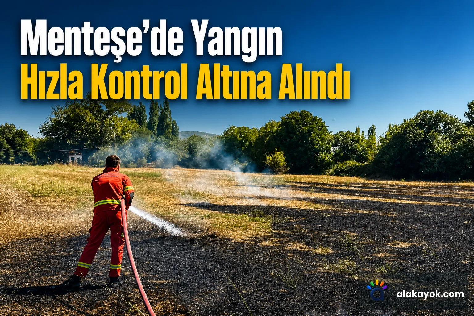 Menteşe'de Yangın Hızla Kontrol Altına Alındı
