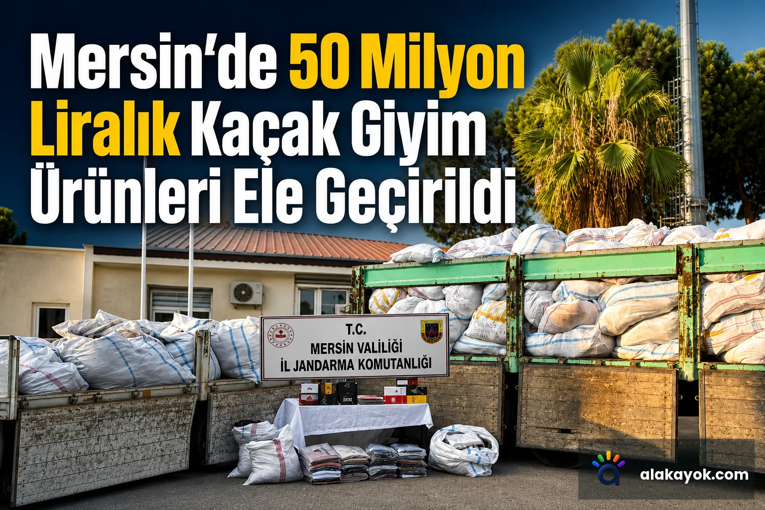 Mersin'de 50 Milyon Liralık Kaçak Giyim Ürünleri Ele Geçirildi