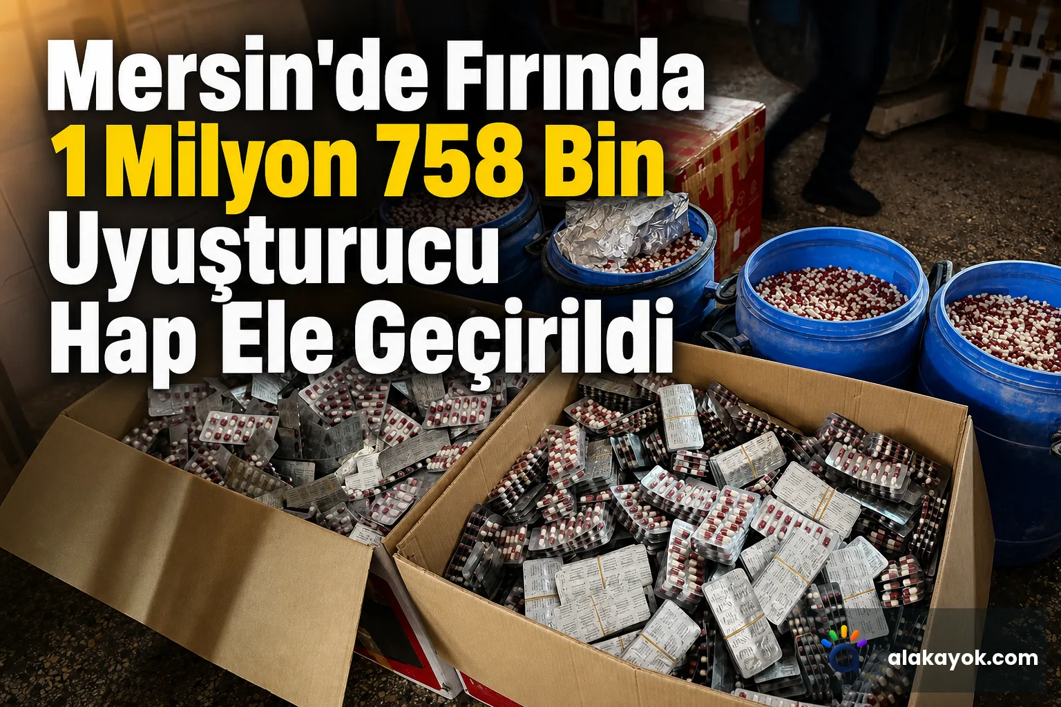 Mersin'de Fırında 1 Milyon 758 Bin Uyuşturucu Hap Ele Geçirildi