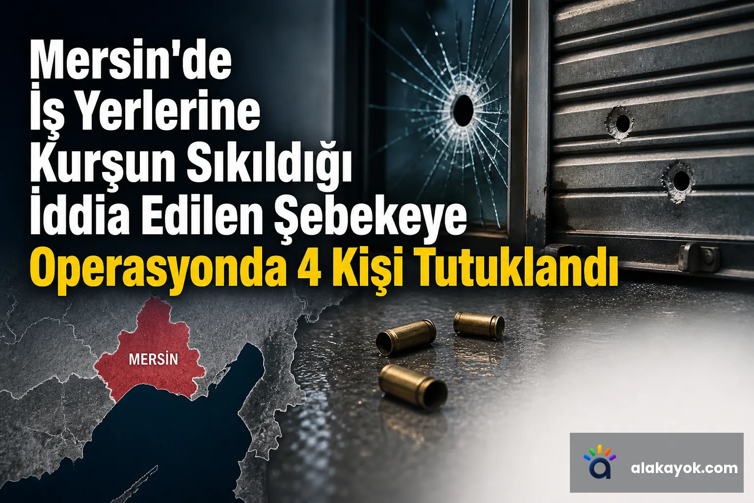 Mersin'de İş Yerlerine Kurşun Sıkıldığı İddia Edilen Şebekeye Operasyonda 4 Kişi Tutuklandı