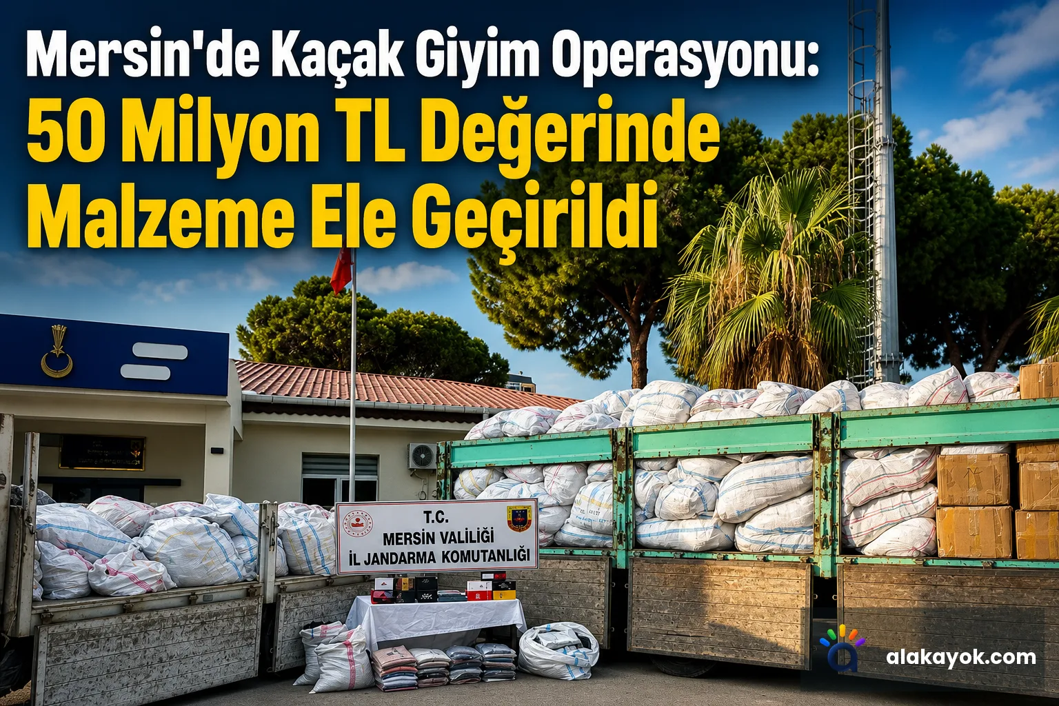 Mersin'de Kaçak Giyim Operasyonu: 50 Milyon TL Değerinde Malzeme Ele Geçirildi
