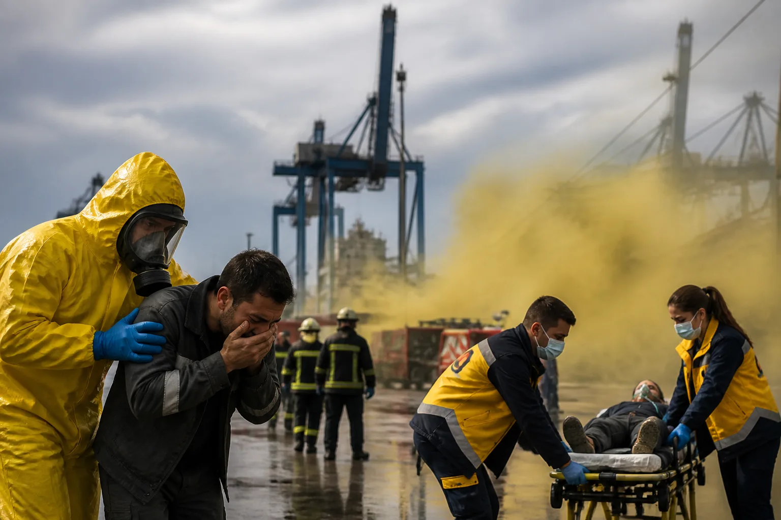 Mersin Limanı'nda kimyasal sızıntı nedeniyle 35 kişi hastaneye kaldırıldı