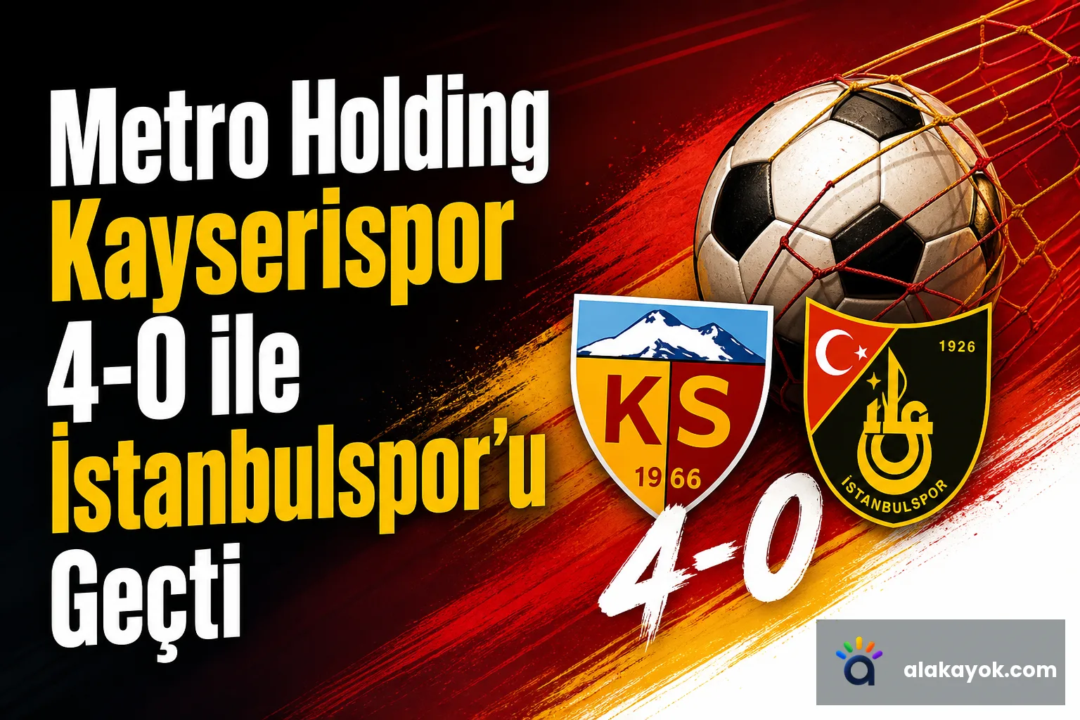 Metro Holding Kayserispor 4-0 ile İstanbulspor'u Geçti