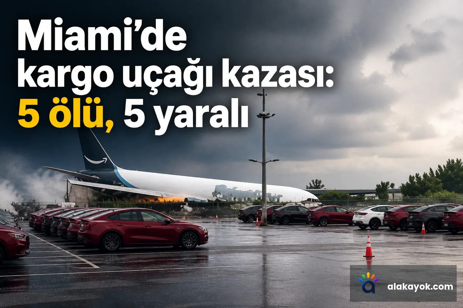 Miami'de kargo uçağı kazası: 5 ölü, 5 yaralı