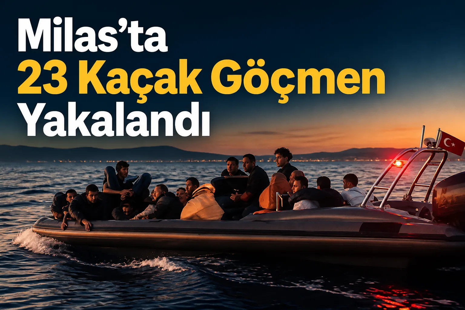 Milas'ta 23 Kaçak Göçmen Yakalandı