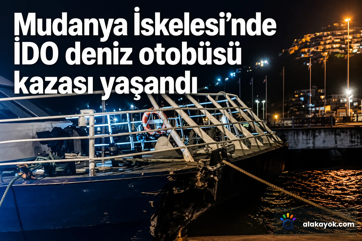 Mudanya İskelesi'nde İDO deniz otobüsü kazası yaşandı